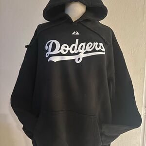Majestic Black Dodgers Sweater